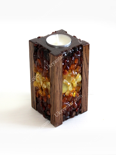 Янтарный подсвечник